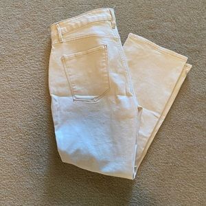 White House Black Market Cream Boot Cut Jeans